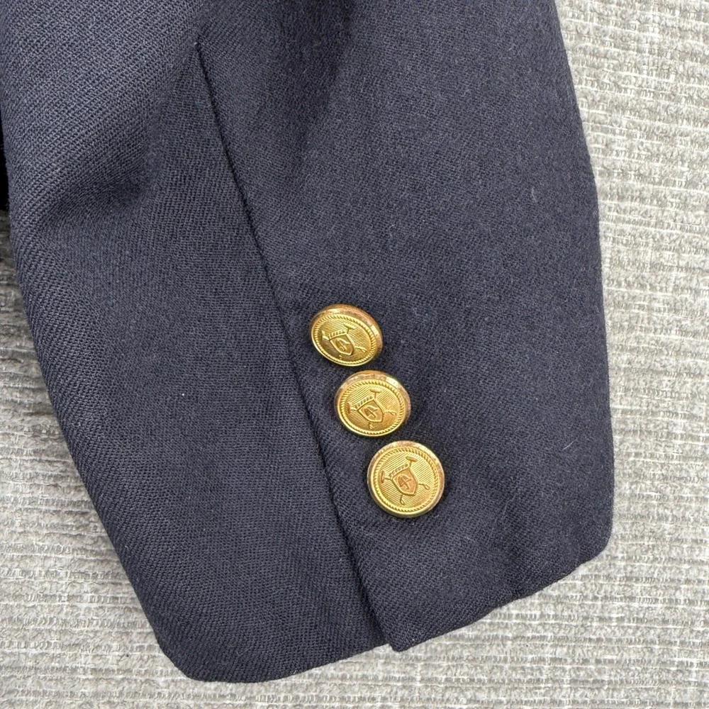 Vintage Polo University Club by Ralph Lauren Blazer Mens Navy Blue Wool Preppy